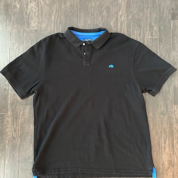 Black Raging Bull XXL Men's Polo Shirt 100% Cotton Rare in the US! - Picture 2 of 8